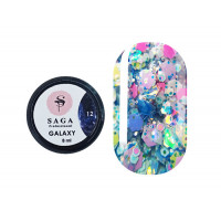 Гель для дизайна Saga Professional GALAXY Glitter №12, 8 мл