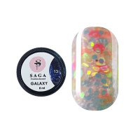 Гель для дизайна Saga Professional GALAXY Glitter №13, 8 мл