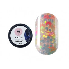 Гель для дизайна Saga Professional GALAXY Glitter №13, 8 мл