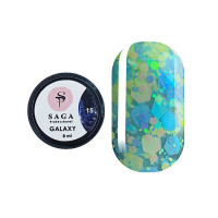 Гель для дизайна Saga Professional GALAXY Glitter №15, 8 мл