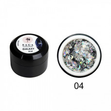 Гель для дизайна Saga Professional GALAXY Glitter №04, 8 мл