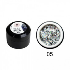 Гель для дизайна Saga Professional GALAXY Glitter №05, 8 мл