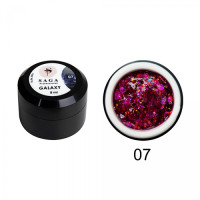Гель для дизайна Saga Professional GALAXY Glitter №07, 8 мл
