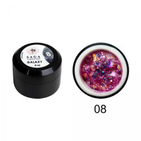 Гель для дизайна Saga Professional GALAXY Glitter №08, 8 мл