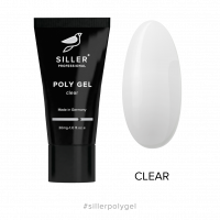 Siller Poly Gel CLEAR — полигель для ногтей прозрачный, 30мл